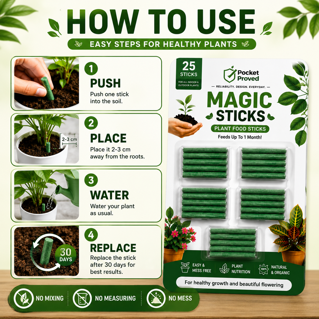 Magic Green Plant Sticks