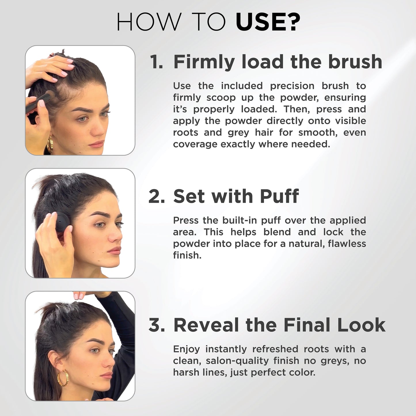 Root Touch Up Powder with Brush