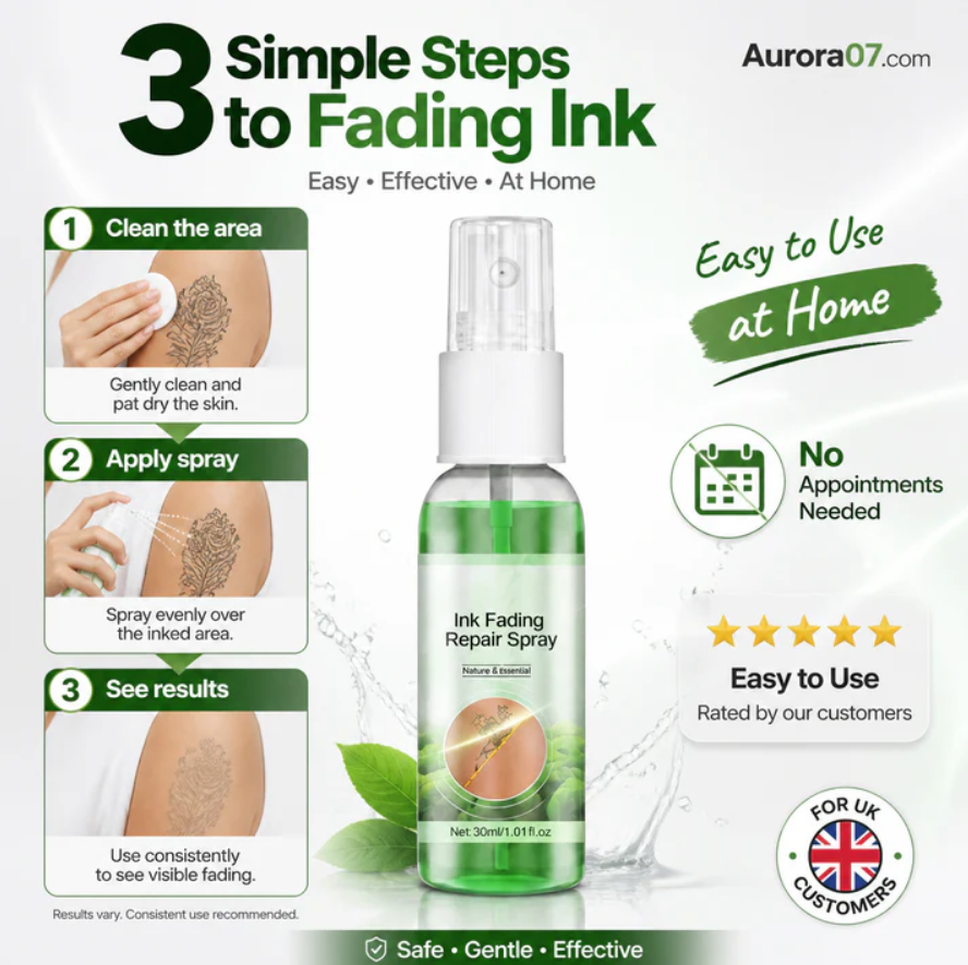 Gentle Ink Fading & Skin Repair Spray