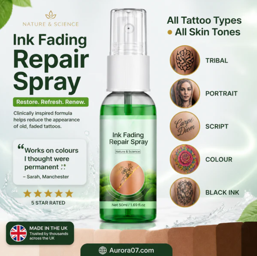 Gentle Ink Fading & Skin Repair Spray