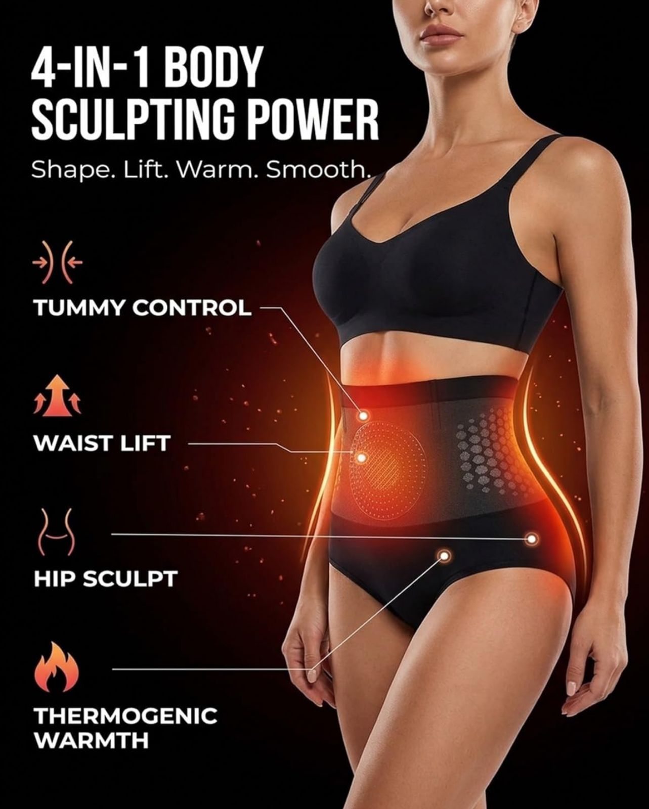 Womens Winter Thermal High Waist Tummy