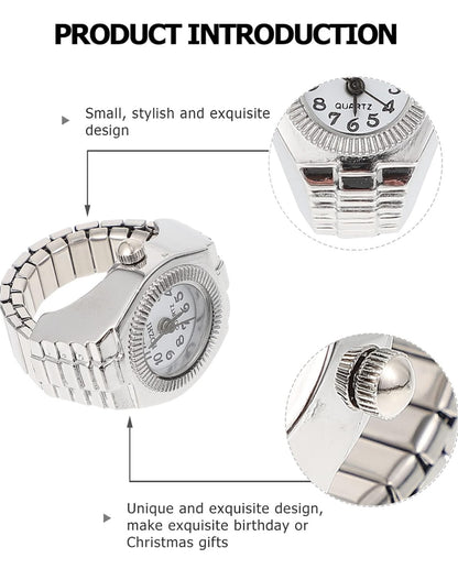 Women Finger Watch Casual Finger Watch Lady Quartz Finger Ring