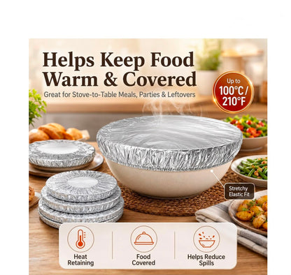 Reusable Aluminum Foil Food Covers 50 Pack