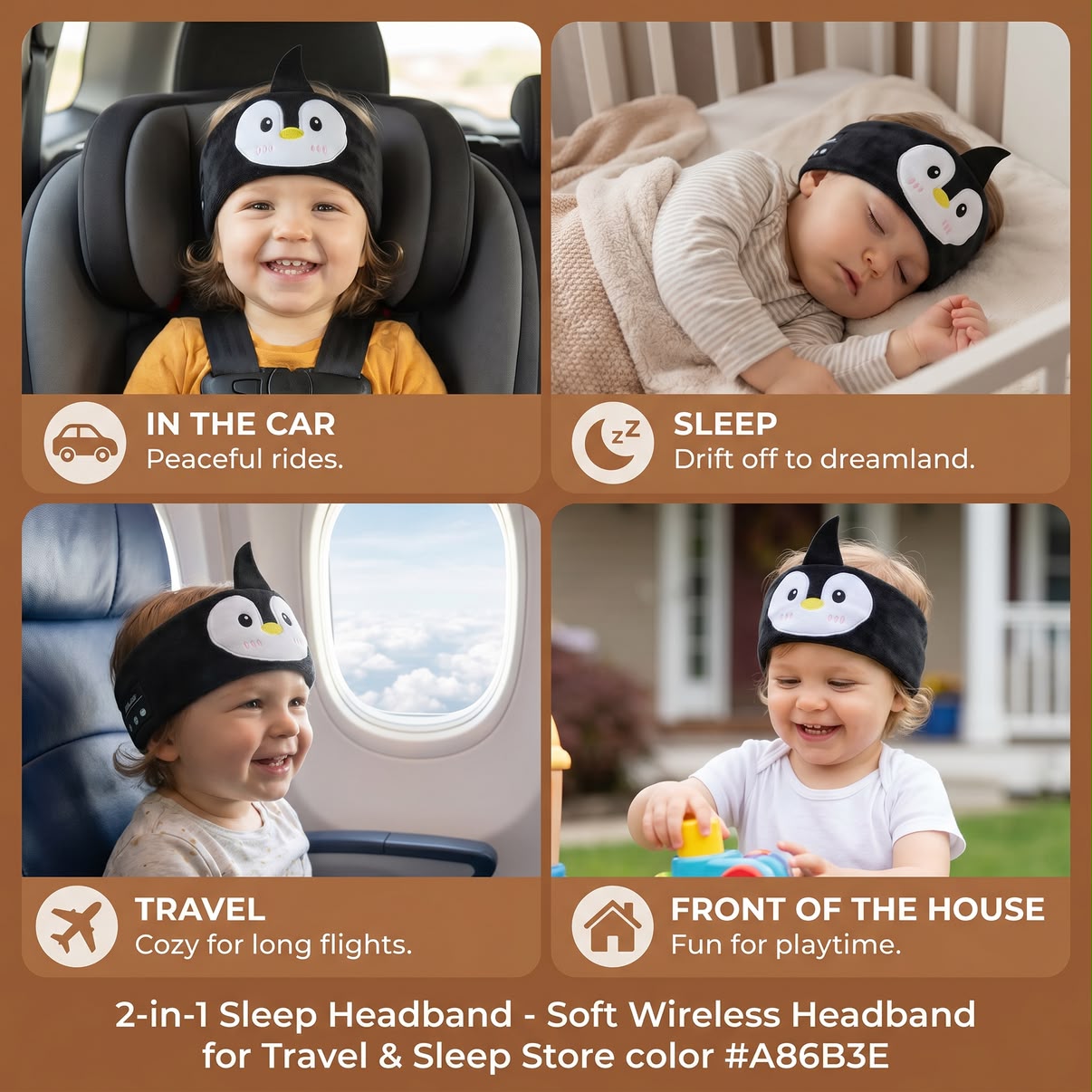 Sleep Headband with Bluetooth Speakers – Soft Wireless Headband for Travel & Sleep