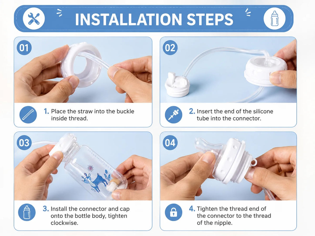 Hands-free baby feeding bottle