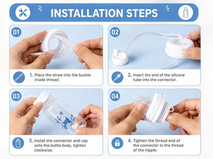 Hands-free baby feeding bottle