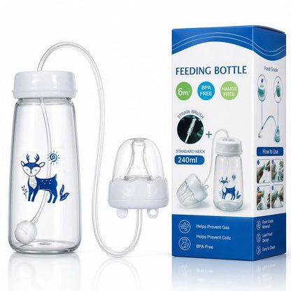 Hands-free baby feeding bottle