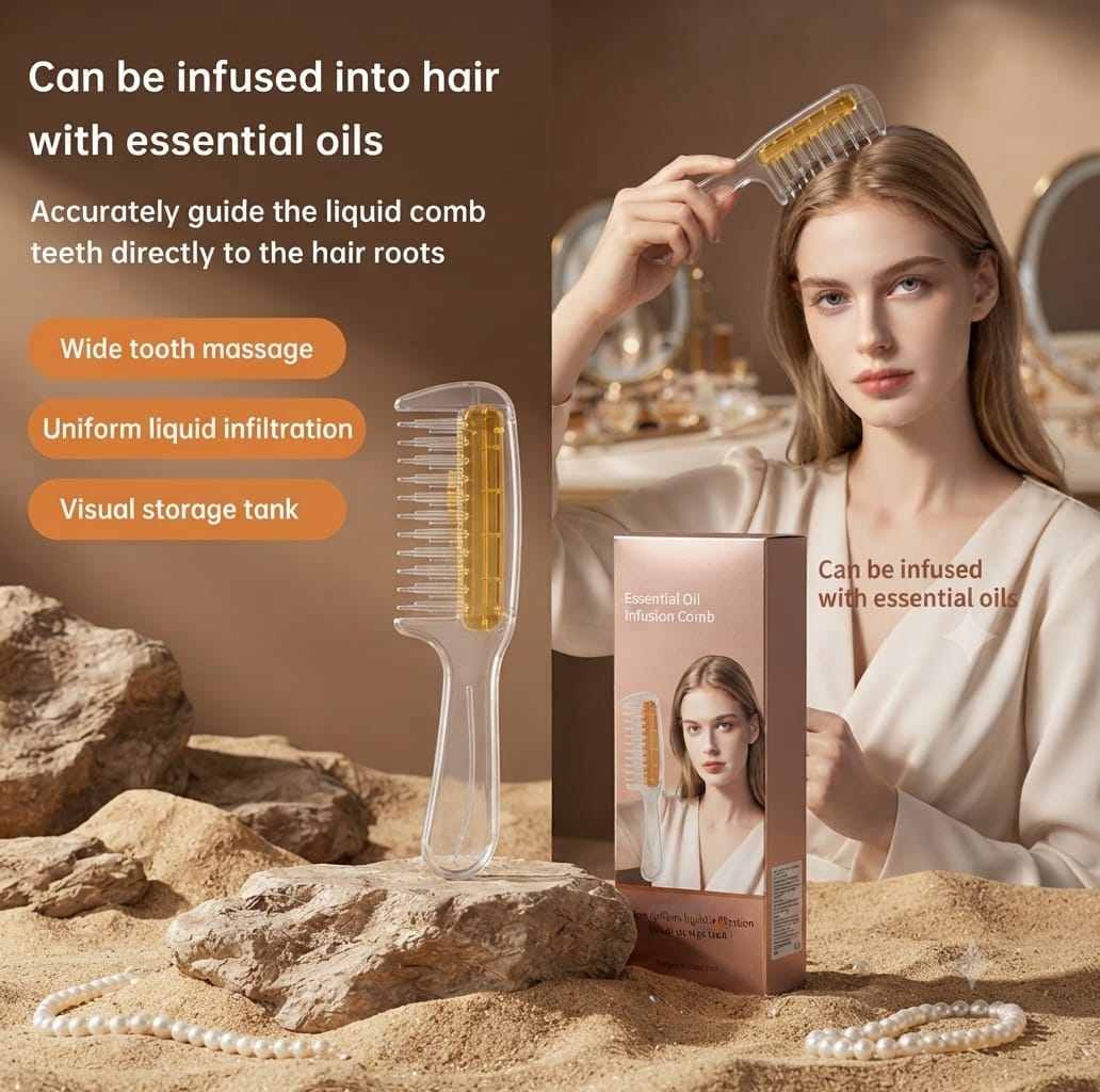 Hair Oil  For Scalp Massager Roller