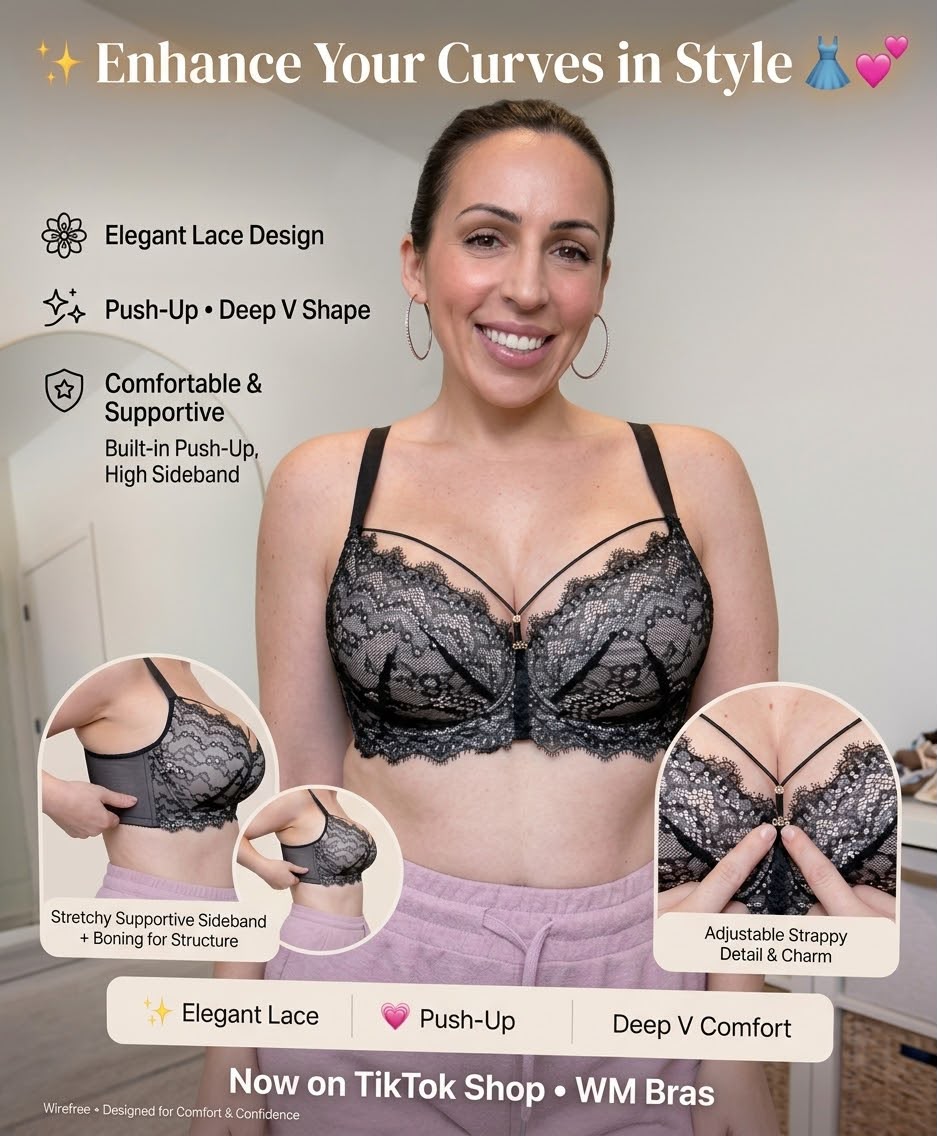 DEEP-V LACE FULL -CUP PUSH -UP BRA