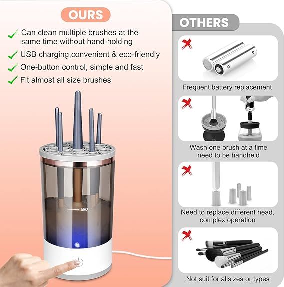💄✨ Electric Makeup Brush Cleaner 🧼💨 🫧 DEEP CLEAN • FAST DRY • FRESH BRUSHES ✨💕