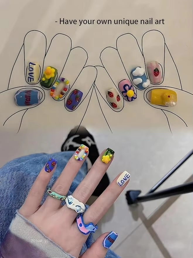 GlamGlitz Dual-Tip Nail Art Pens Set