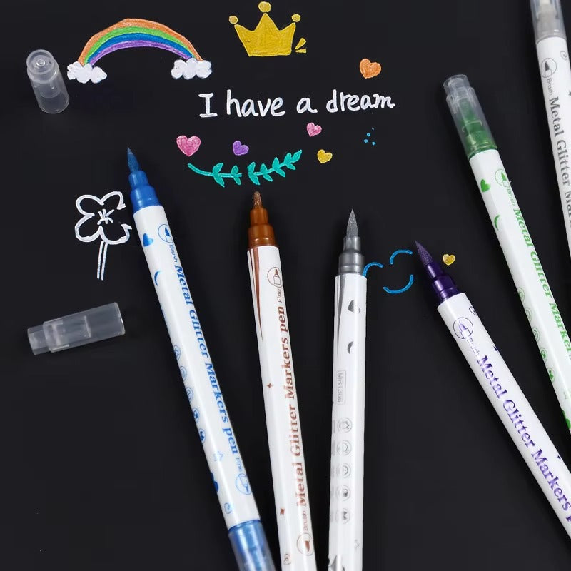 GlamGlitz Dual-Tip Nail Art Pens Set